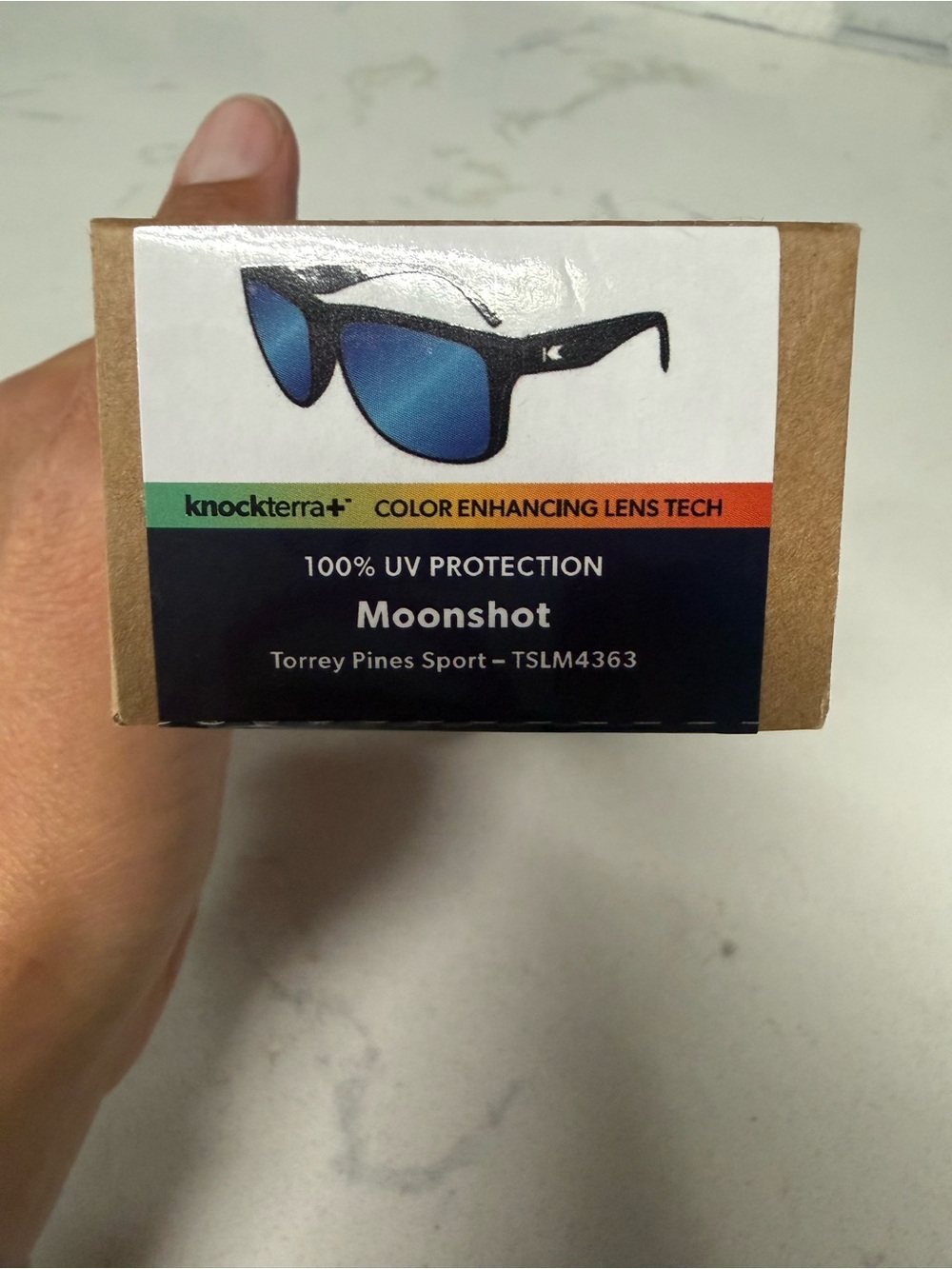 Moonshot Men’s Sunglasses – Black Frame with Blue Lenses